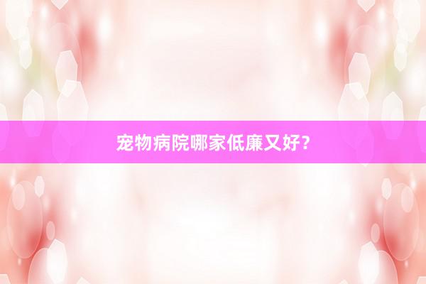 宠物病院哪家低廉又好？