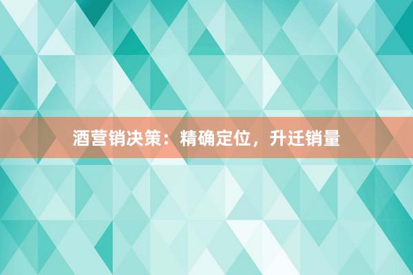 酒营销决策：精确定位，升迁销量